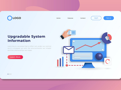 Landing Pages app banner concept design development isometric landing page marketing page process professional it profit ui ui design ux ux design web development web maintance webapp website