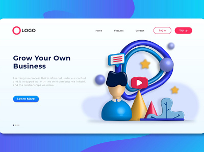 Landing Pages app banner concept design development isometric landing page marketing page process professional it profit ui ui design ux ux design web development web maintance webapp website