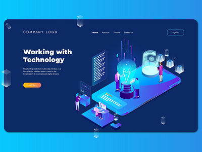 Isometric Landing Page