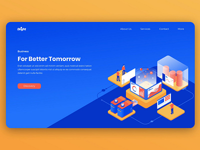 Isometric Landing Page