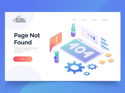 Page Not Found - Isometric Landing Page app banner concept design development isometric landing page marketing page process professional it profit ui ui design ux ux design web development web maintance webapp website