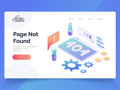 Page Not Found - Isometric Landing Page