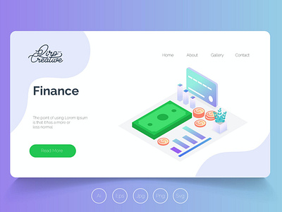 Isometric Landing Page QRS7