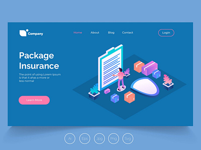 Isometric Landing Page