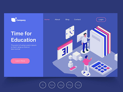 Isometric Landing Page