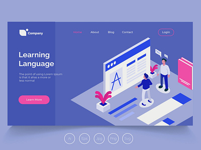 Isometric Landing Page