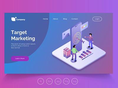 Isometric Landing Page vol.27 app banner branding concept design development engine illustration isometric landing page management process professional it ui ui design ux ux design web development webapp website