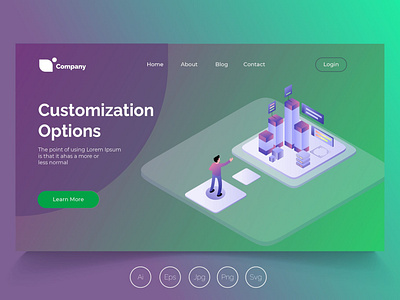 Isometric Landing Page vol.25