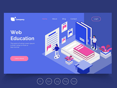 Isometric Landing Page vol.1