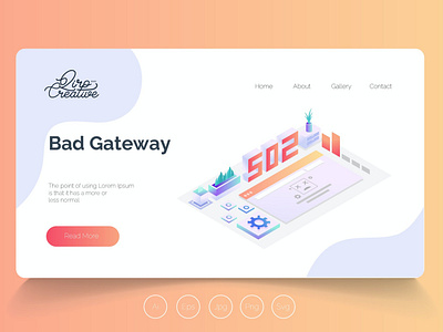 Isometric Landing Page QRS1