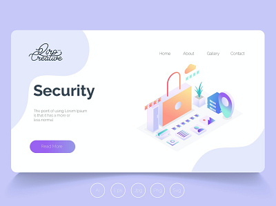 Isometric Landing Page QRS13 app banner branding design development illustration isometric landing page management professional it profit security ui ui design ux ux design web development web maintance webapp website