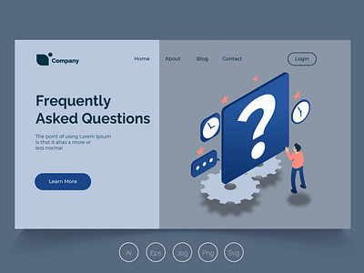 Isometric Landing Page vol. 22 app asked banner business analysis design development isometric landing page management professional it profit question ui ui design ux ux design web development web maintance webapp website