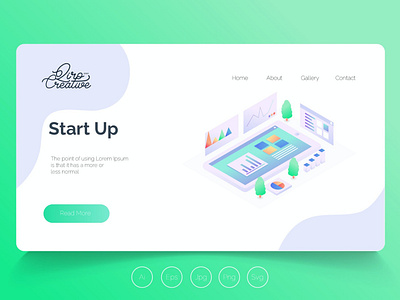 FREE Isometric Landing Page