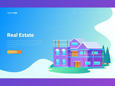 FREE Real Estate- Landing Page advertisting agency app banner design development isometric landing page optimization profit real estate search engine search engine optimization ui ui design ux ux design web development web maintance webapp webinar advertisting website