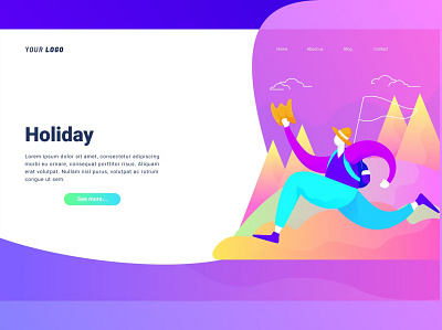 FREE Holiday - Landing Page advertisting agency app banner design development holiday isometric landing page optimization profit search engine search engine optimization ui ui design ux ux design web development web maintance webapp webinar advertisting website