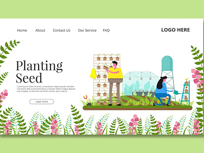 FREE Seeding Garden - Landing Page advertisting agency ai vector app branding business illustration isometric landing page optimization seeding garden ui ui design ux ux design vector template web development web maintance web psd webapp webinar advertisting website