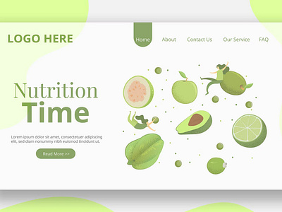 FREE Green Fruit Illustration - Landing Page advertisting agency ai vector app branding business fruit illustration green fruit illustration isometric landing page optimization ui ui design ux ux design vector template web development web maintance web psd webapp webinar advertisting