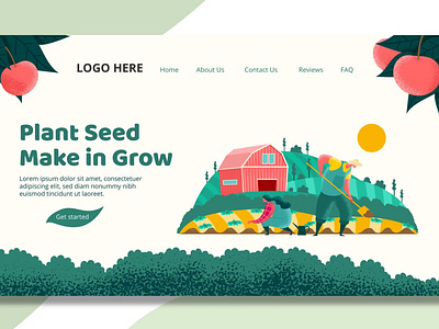 FREE Farmer Seeding - Landing Page advertisting agency app branding design digital digital analyst eco green farmer gardening hospital illustration optimization seeding ui ui design ux ux design web maintance webinar advertisting website