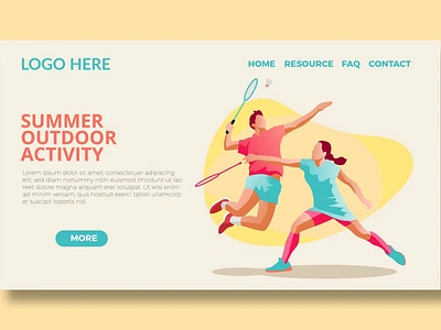 FREE Bandminton - Landing Page app badminton bandminton branding consulting design digital digital analyst illustration landing landing page summer ui ui design ux ux design web maintance webelement webinar advertisting website