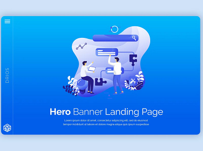 FREE- Hero Banner Template app design graphics illustration information interface interior landing page learning tech technology template ui ui design user ux ux design webdesign webpage website