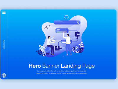 FREE- Hero Banner Template app design graphics illustration information interface interior landing page learning tech technology template ui ui design user ux ux design webdesign webpage website