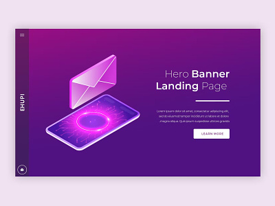 FREE- Hero Banner Template app design graphics illustration information interface interior landing page learning tech technology template ui ui design user ux ux design webdesign webpage website