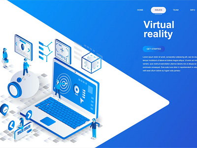 Virtual Reality Isometric Concept