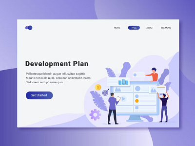 Development Plan Flat Concept app branding concept design development development plan flat graphic design illustration landing landing page page ui ui design ux ux design web web development website website development