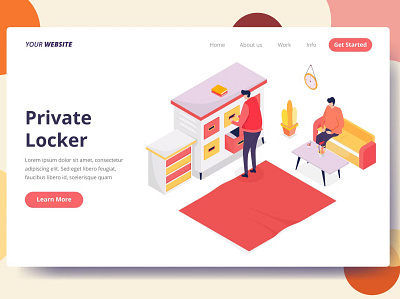 Private Locker - Landing Page administrator app architect branding cloud concept design development graphic design illustration landing landing page network private locker ui ui design ux ux design web development website