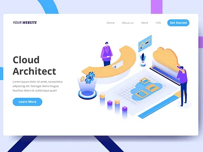 Cloud Architect - Landing Page administrator app architect branding cloud concept design development graphic design illustration landing landing page network private locker ui ui design ux ux design web development website