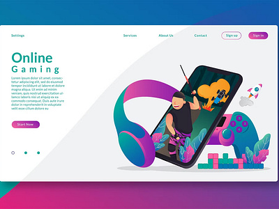 Online Gaming - Web Header & Vector GR