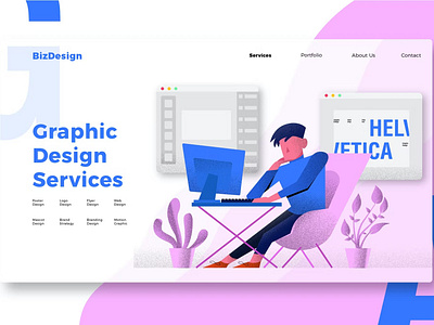 Graphic Design - Banner & Landing Page app branding data analyst design development graphic graphic design header illustration landing landing page onboarding ui ui design ux ux design web developemnt web template website workdesk