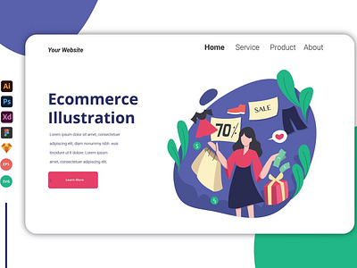 Ecommerce Ilustration - Landing Page