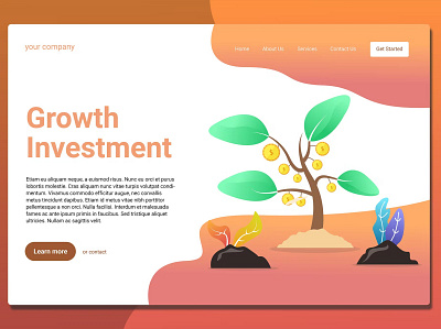 Growth Investment - Landing Page app application branding design entrance graphic design growth growth investment illustration investment landing landing page motion graphics technology ui ui design ux ux design walkthrough website