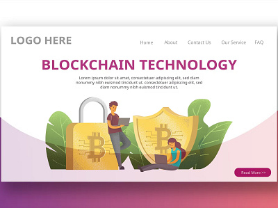 Cryptocurrency Security - Landing Page app branding cryptocurrency cryptocurrency security design illustration interface landing landing page media service onboarding page technology ui ui design ux ux design walkthrough web development website