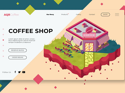 Coffee Shop - Banner & Landing Page app banner branding coffee shop design development graphic design icon illustration landing landing page motion graphics page recipe ui ui design ux ux design web development website