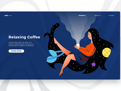 Relaxing Coffee - Banner & Landing Page app banner branding concept design development graphic design illustration landing landing page motion graphics relaxing relaxing coffee strategy ui ui design ux ux design webapp website