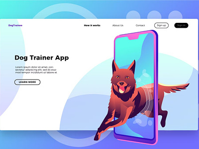 Dog Trainer App - Banner & Landing Page