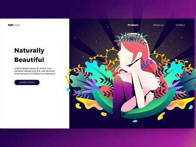 Beauty - Banner & Landing Page app banner beauty beauty banner branding concept design development graphic design illustration landing launch motion graphics process ui ui design ux ux design webapp website