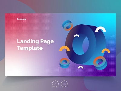 FREE landing Page abstract app banners branding design editable vectors graphic design illustration isometric isometric landing landing motion graphics professional it templates ui ui design ux ux design web development website