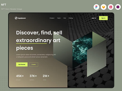Free NFT Hero Header Image animation app creaitve design hero template illustration landing motion graphics nft nft hero trend ui ui design userinterface ux ux design web web desgin webdesgin website