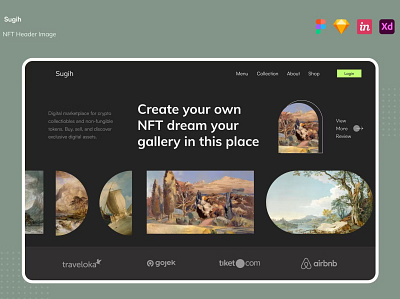 Free Sugih - NFT Hero Header Image app bitcoin blockchain branding crypto cryptocurrency currency design ethereum future illustration modern nft transaction ui ui design unique ux ux design website