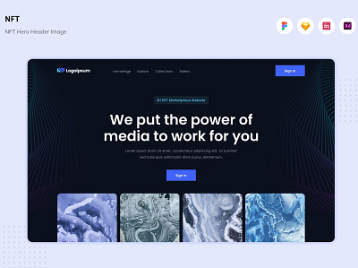 FREE NFT Hero Header Image app blockchain branding coin conceptual currency cyberspace design exchange graphic design illustration motion graphics network nft nft hero ui ui design ux ux design website