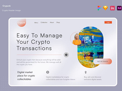 FREE Sugih - Crypto Hero Header Image app coin conceptual currency cyberspace design exchange future header image hero website network nf web hero nft nft hero ui ui design unique ux ux design website