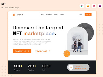 FREE NFT Hero Header Image app branding cryptocurrency cryptocurrency website currency dashboard design digital graphic design header image hero website illustration motion graphics nft nft hero ui ui design ux ux design website