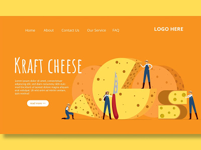 Cheese Dairy - Landing Page app branding business customize dairy design digital free fonts fully layered graphic design illustration interface motion graphics technology ui ui design ux ux design walkthrough website
