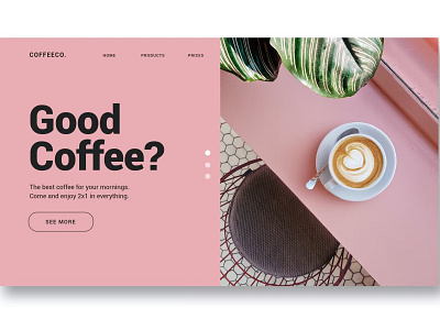 FREE Coffee Shop - Landing Page app branding coffee design graphic design illustration insurance landing page motion graphics portfolio template product shop ui ui design uikit ux ux design web development website