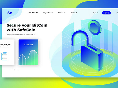 FREE SafeCoin - Banner & Landing Page app banner branding concept cryptocurrency design finance graphic design illustration landing page motion graphics safecoin ui ui design ux ux design web developmetn web maintance website