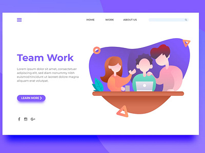 FREE Team Work - Landing Page