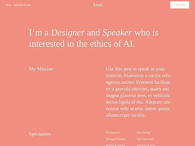 Amal - Website Template - Squarespace